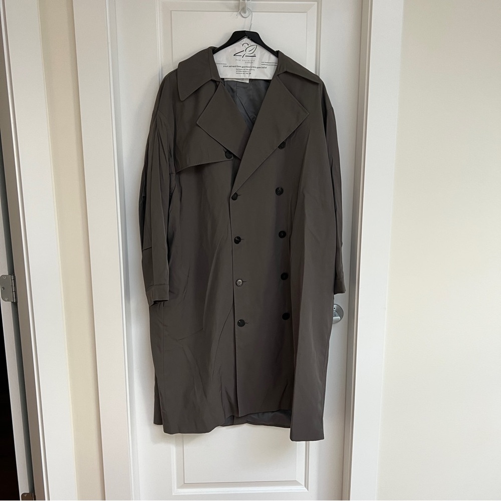 Frankie Shop Mavis Gray Trench Coat